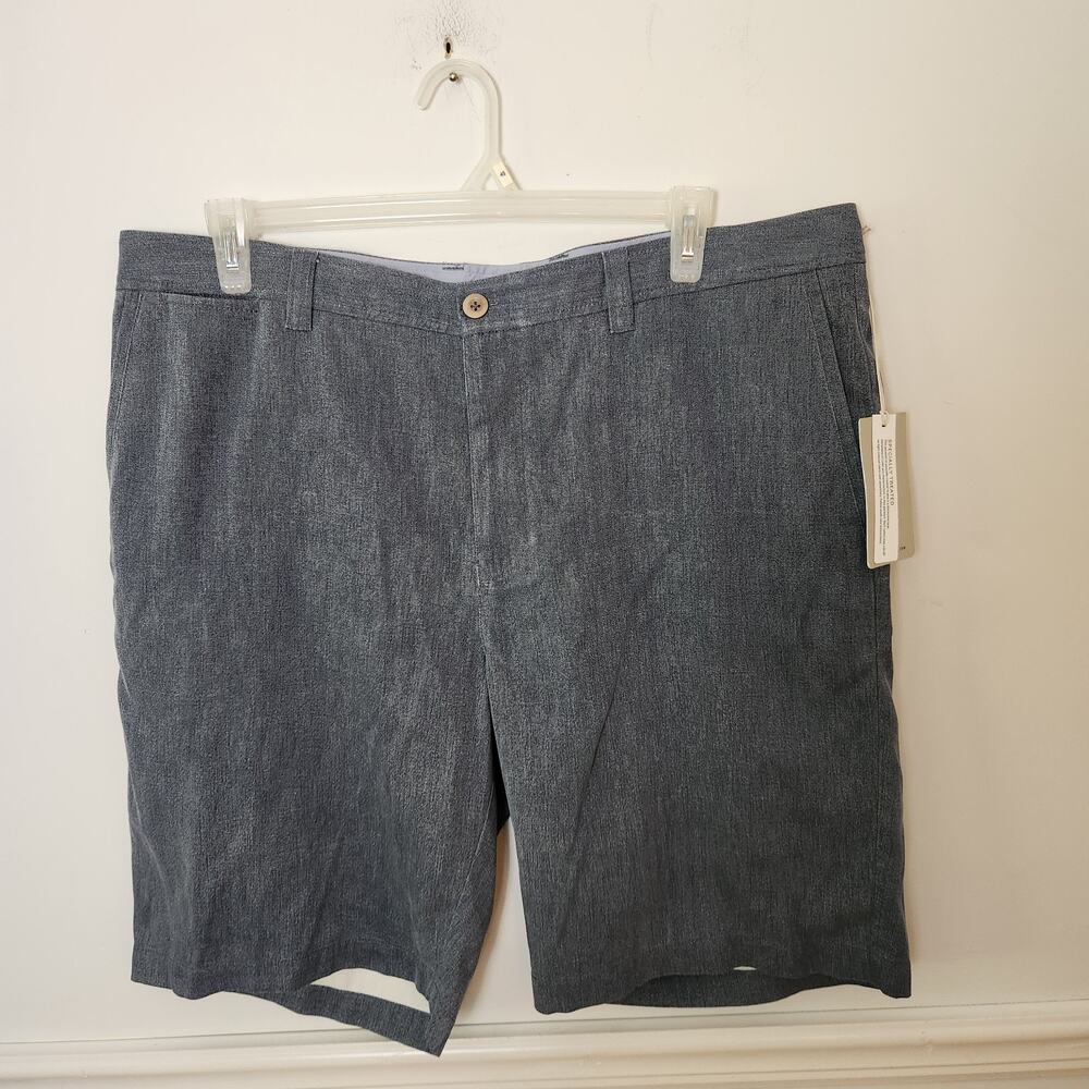 NWD Tommy Bahama Shorts Sz 40 x 10 Mens Havana Herringbone Silk Cotton Ink Gray